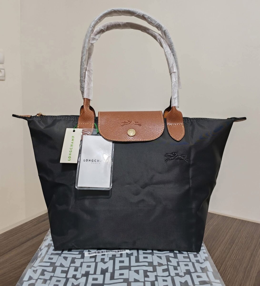 Sac Longchamp en toile et cuir