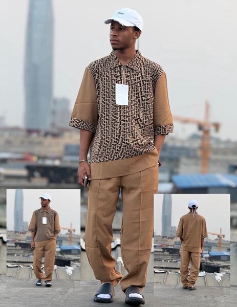 Ensemble homme marron et marron foncé