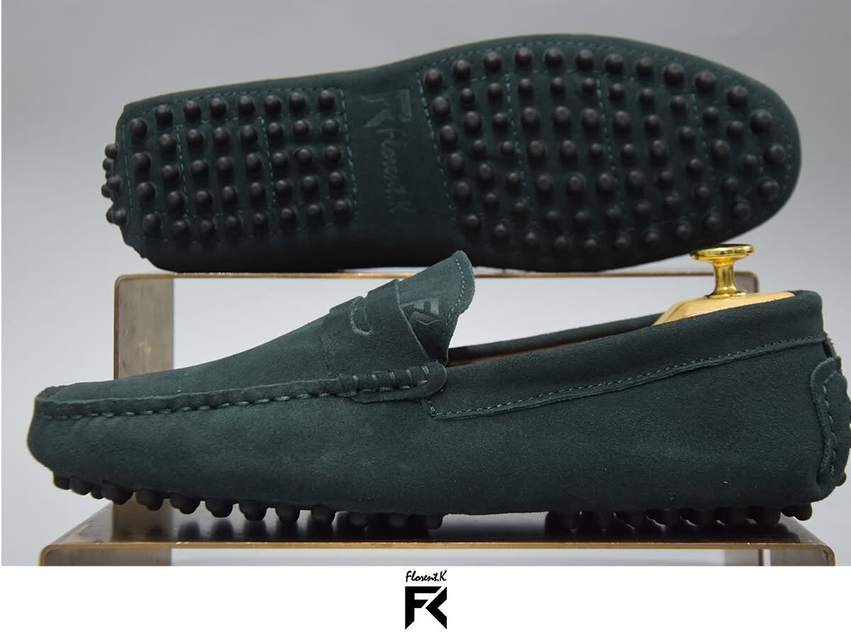 Chaussures mocassin en cuir pour homme