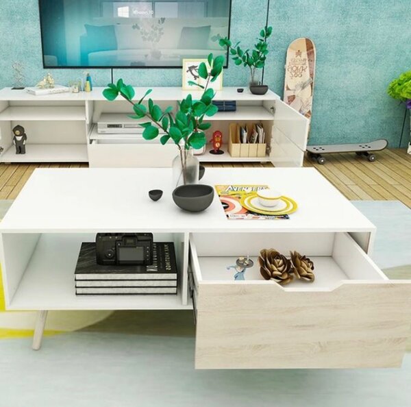 Table basse moderne blanche