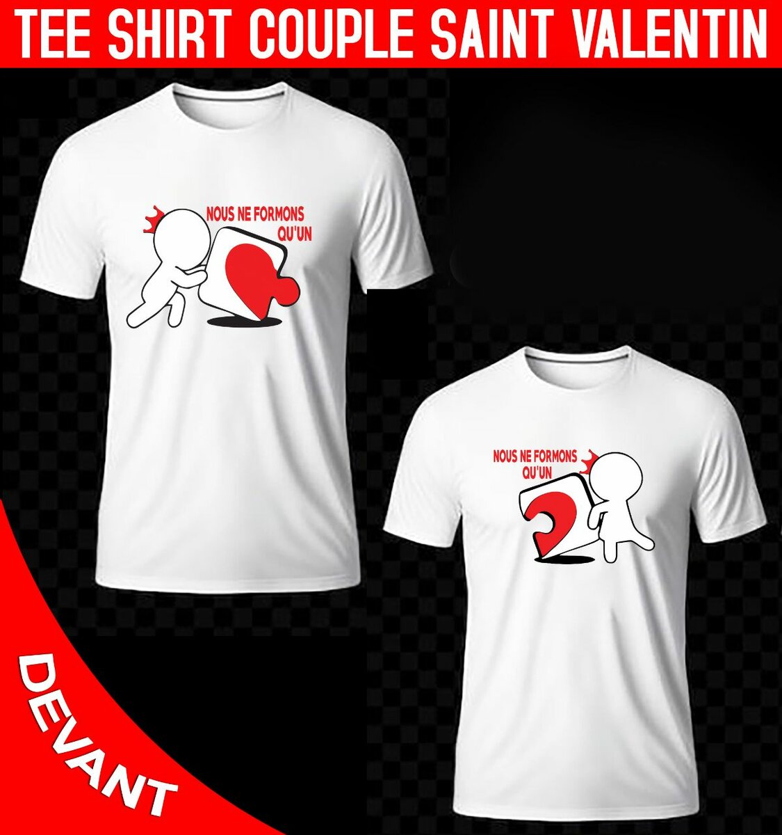T-shirt Saint Valentin Couple