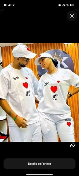 Ensemble T-shirt et pantalon Couple