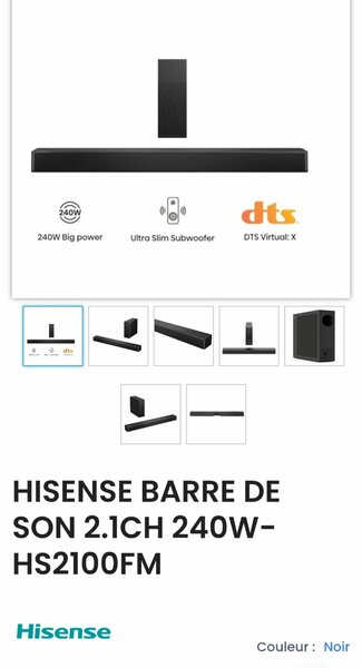 Barre de Son Hisense 240W