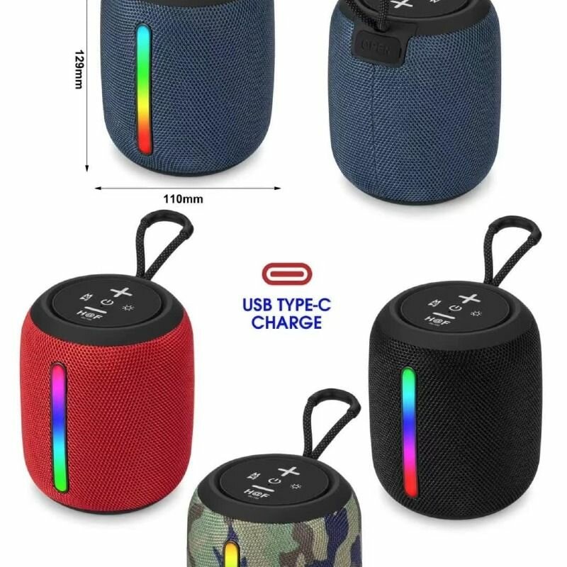 Enceinte Bluetooth H&F étanche avec LED RGB