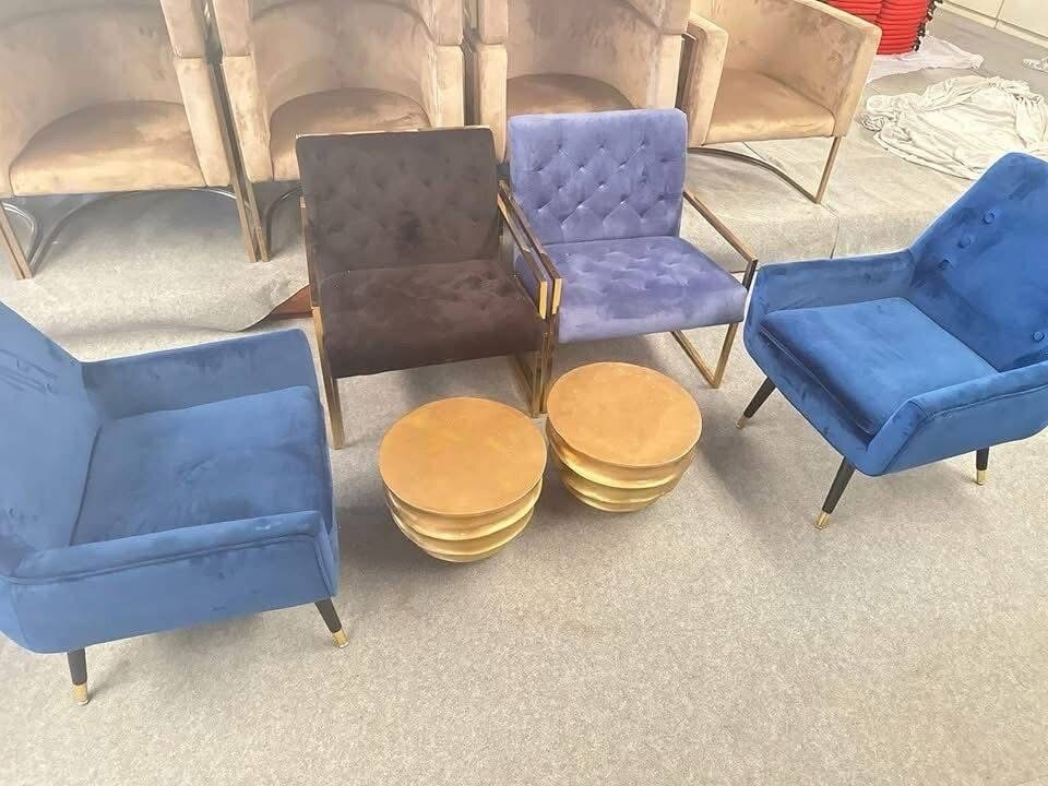 Fauteuils en velours modernes