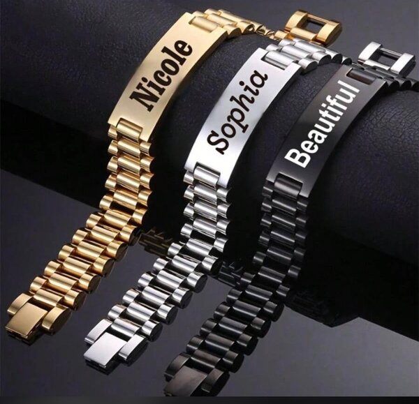 Bracelet personnalisé en acier inoxydable