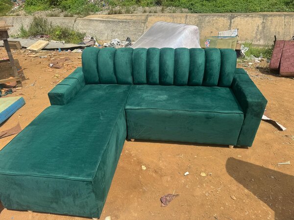 Canapé d'angle en velours