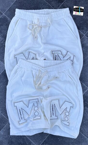 Shorts blancs en coton pour hommes