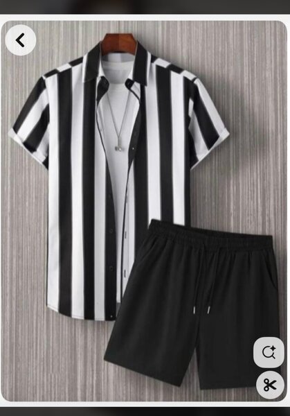 Ensemble Chemise et Short Rayés