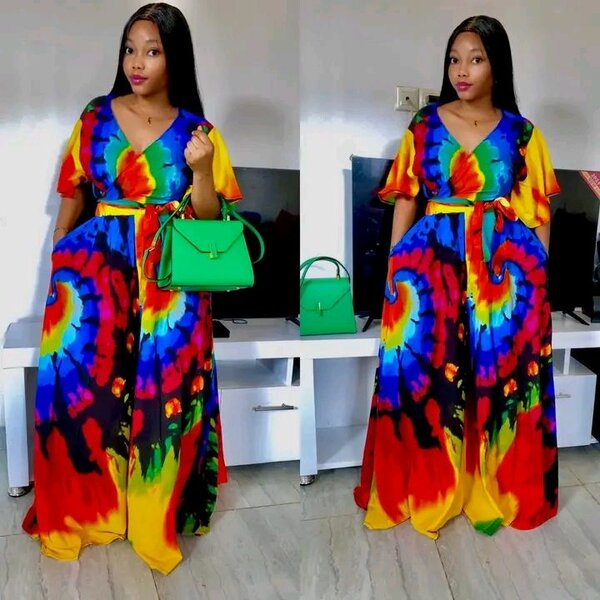 Robe maxi élégante imprimée