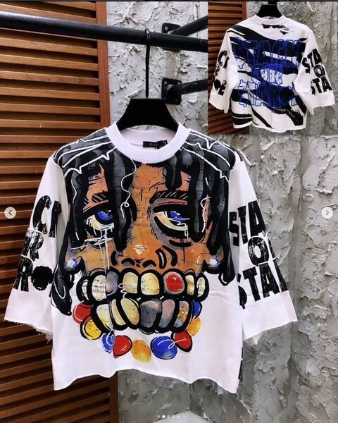 Sweat à motifs artistiques