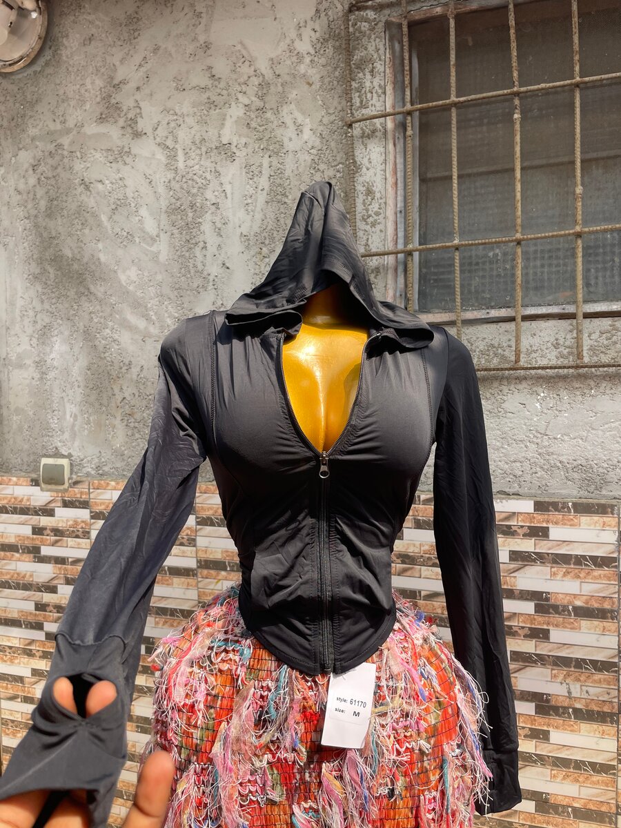 Zipper Hoodie Crop Top