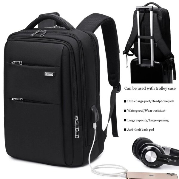 Sac à dos multifonctionnel USB pour homme