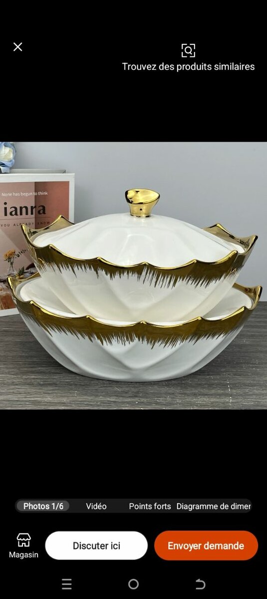 Plat élégant en porcelaine dorée