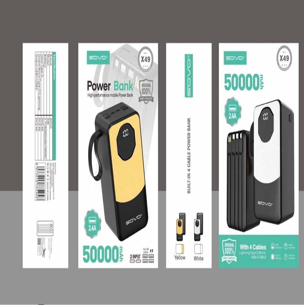 Power Bank 50000mAh EDVO