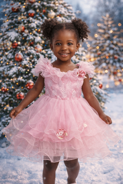 Robe de princesse rose fillette