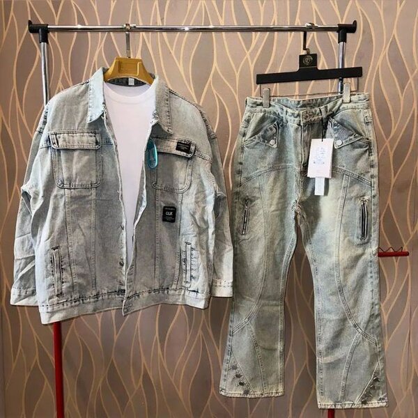 Ensemble denim tendance