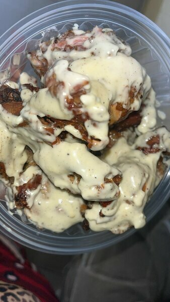 1/2 Poulet à la sauce blanche