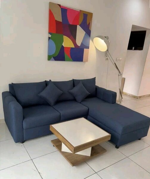 Canapé d'angle moderne bleu