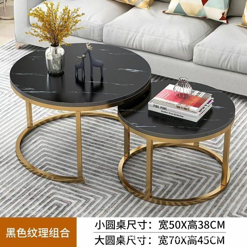 Tables basses rondes en marbre