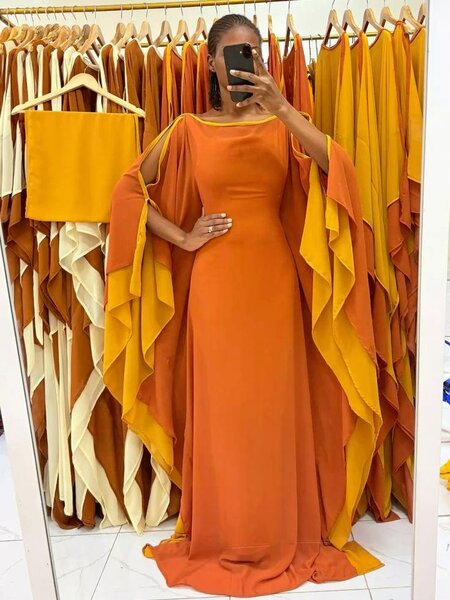 Robe de soirée orange
