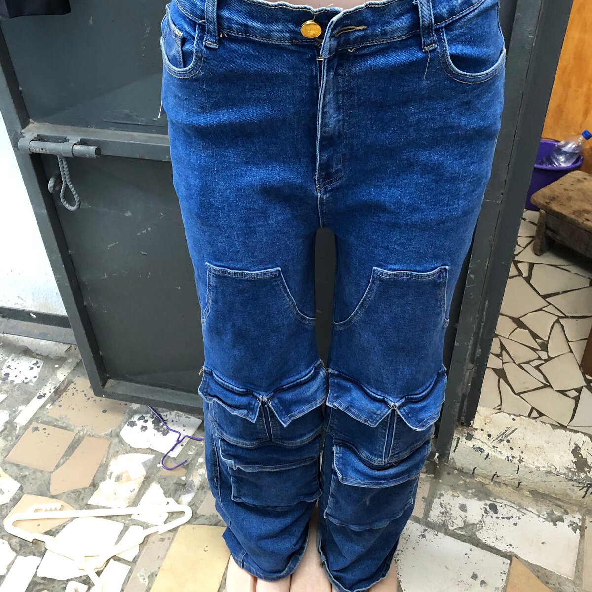 Pantalons en Jean Cargo Homme