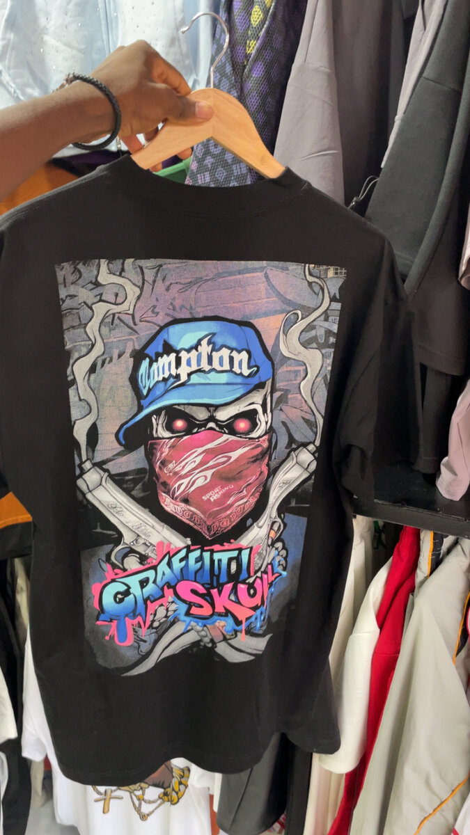 T-shirt graffiti noir XL Philip Lane