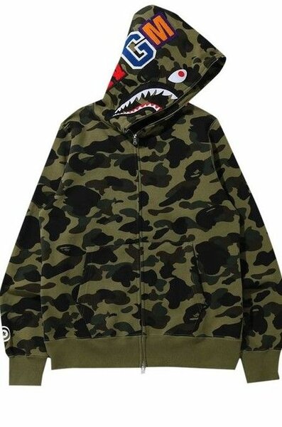 Sweat à capuche camouflage vert