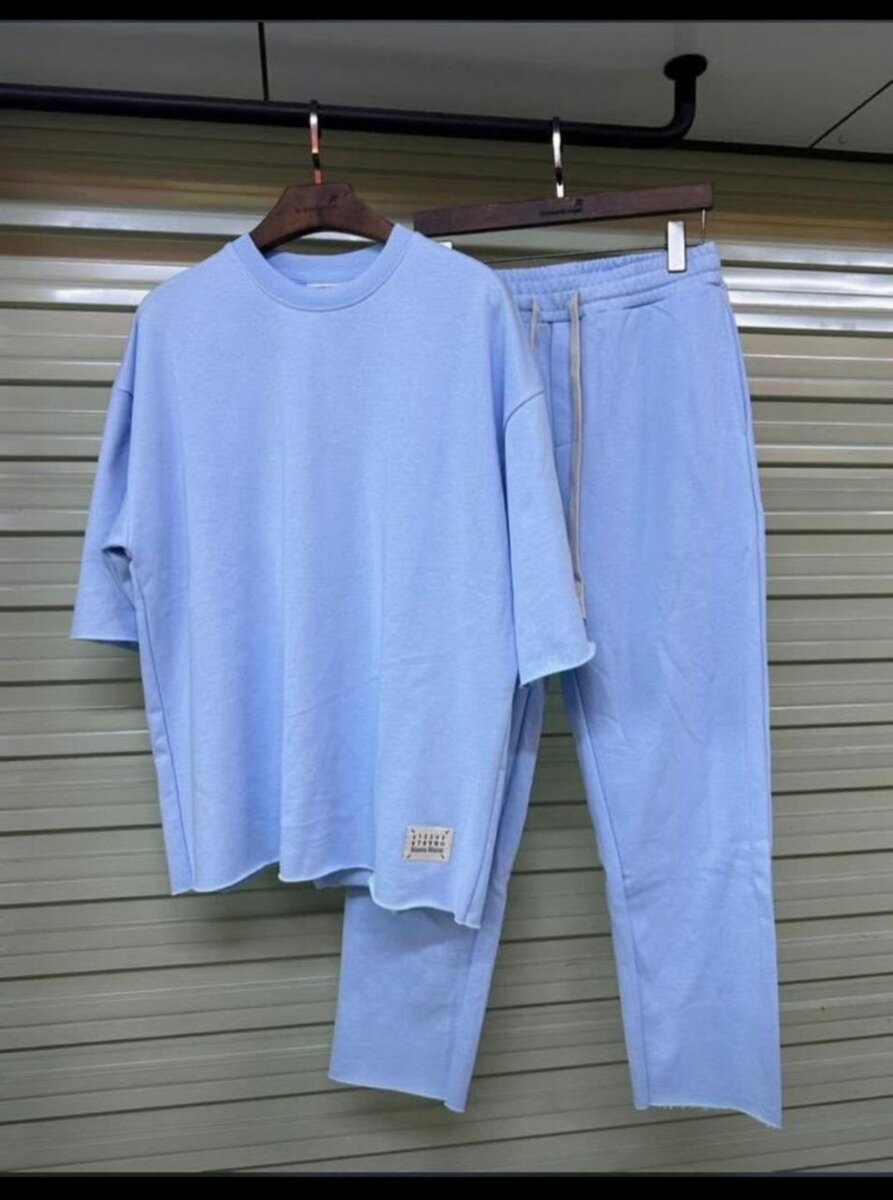 Ensemble de jogging en coton bleu