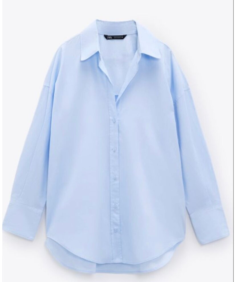Chemise dame bleu ciel