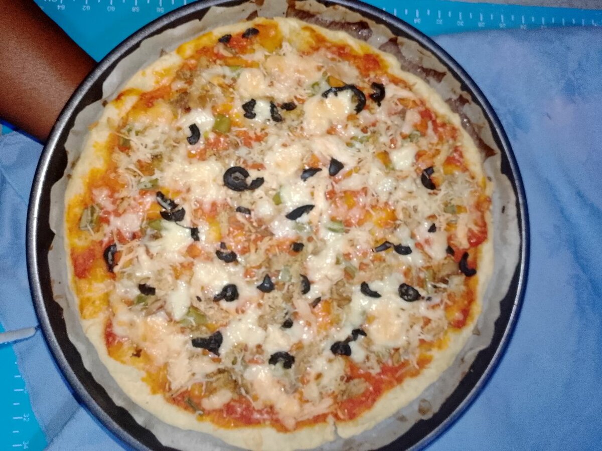 Pizza fraîchement préparée