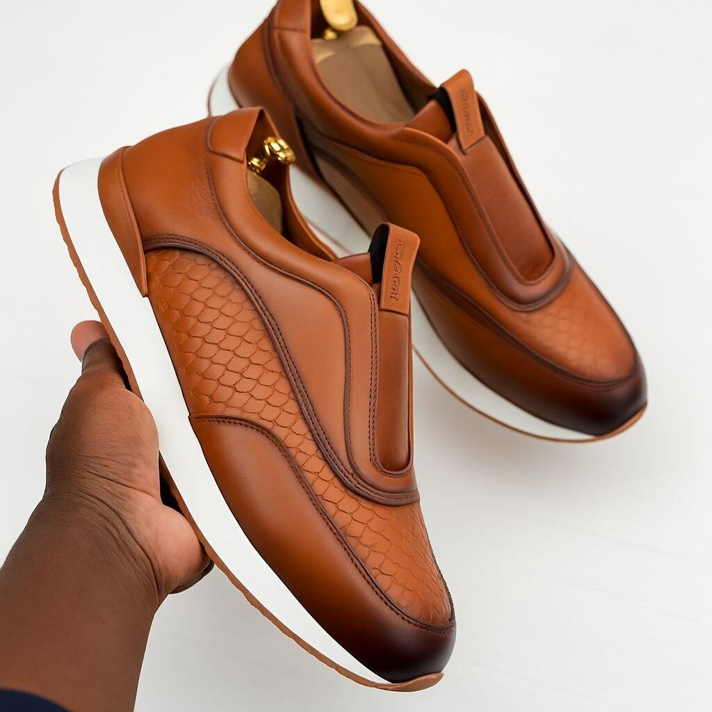 Sneakers élégants en cuir