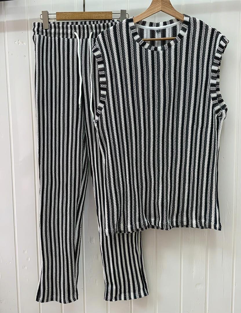 Ensemble pyjama rayé confortable