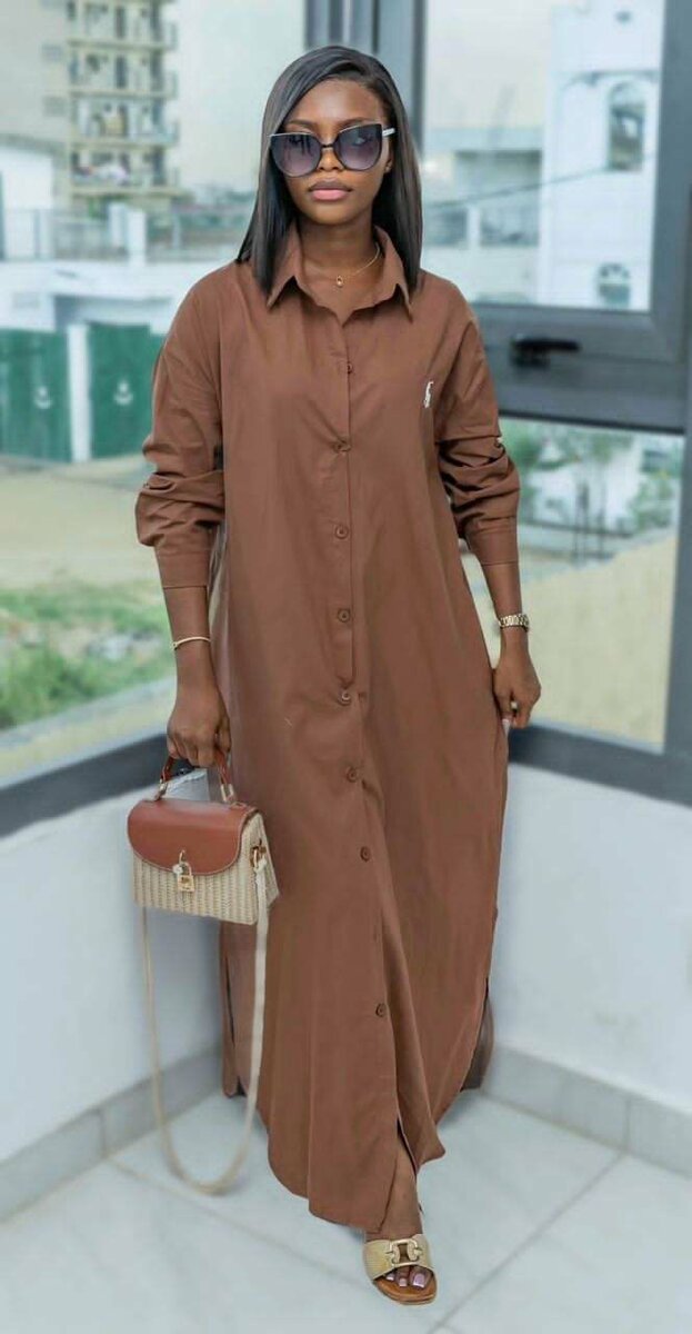 Robe chemise élégante longue