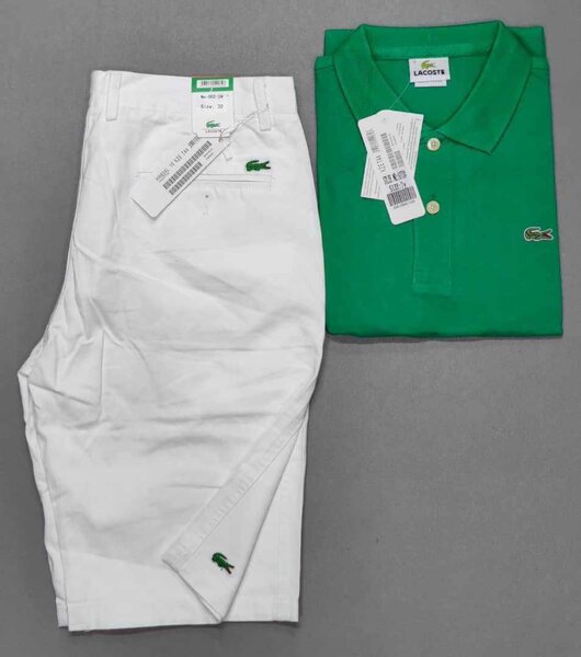 Ensemble Polo Vert et Short Blanc