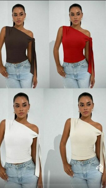 Top asymétrique élégant femme