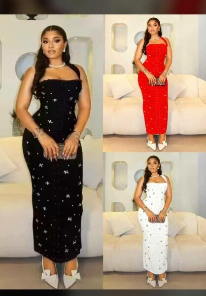 Robe Longue Élégante Strass