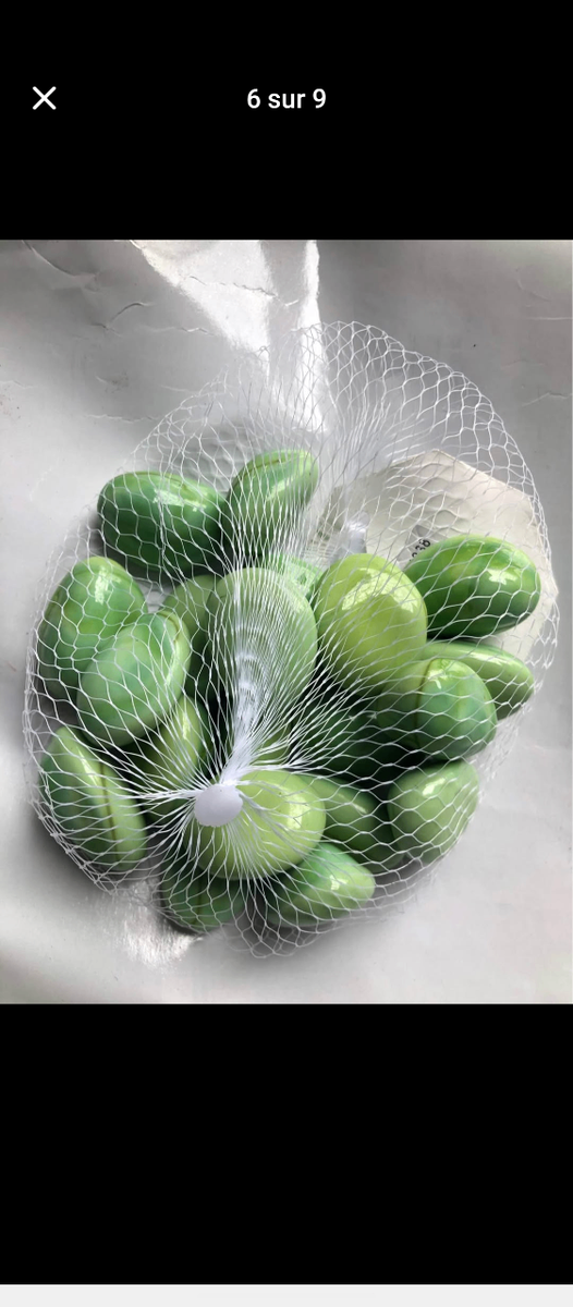 Galets Décoratifs en Résine Vert