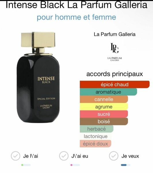 Parfum Unisexe Intense Black