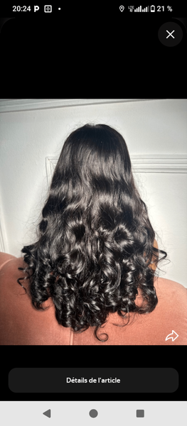 Perruque cheveux ondulés