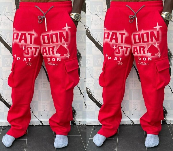Pantalon cargo rouge PAT DOO