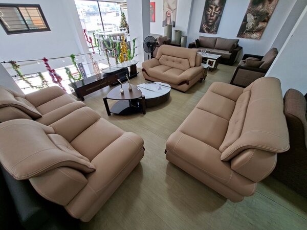 Modern Leather Sofa Set - Comfortable Living Room Furniture