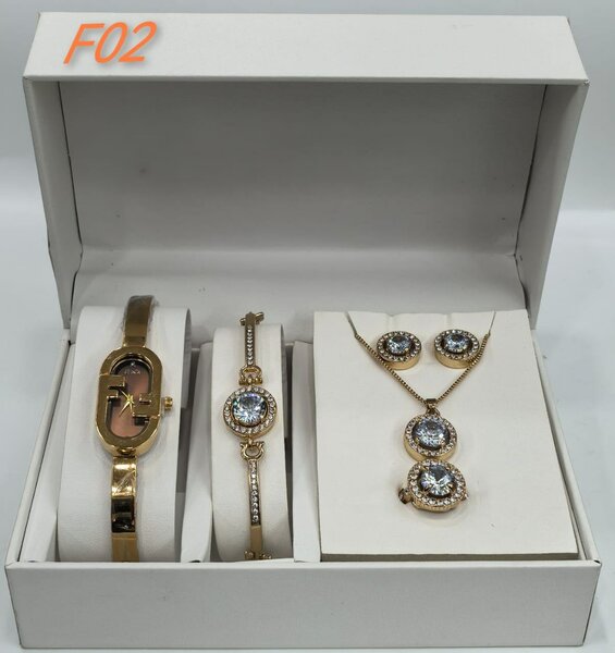 Ensemble Bijoux Éclatant Or