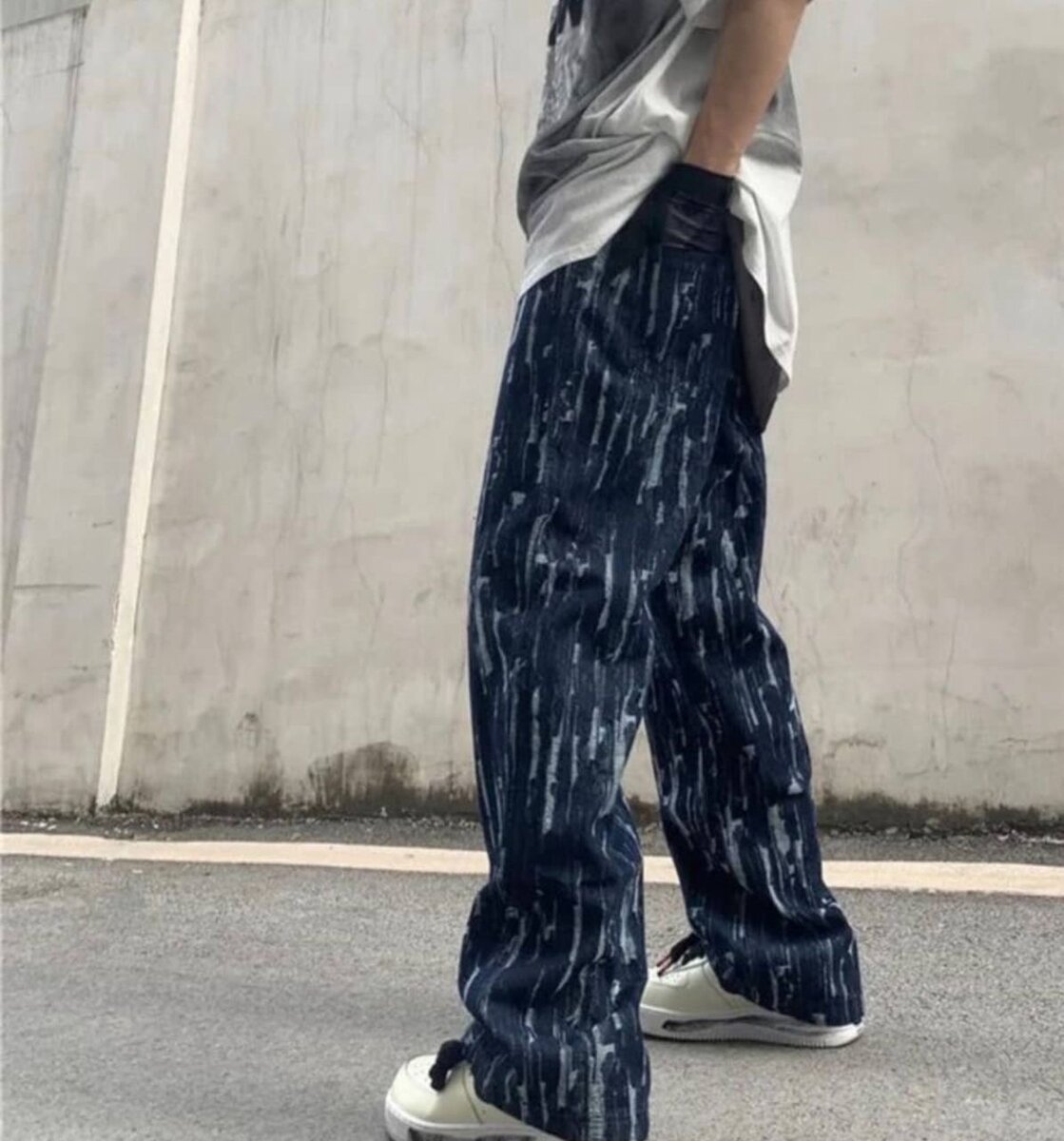 Pantalon large imprimé