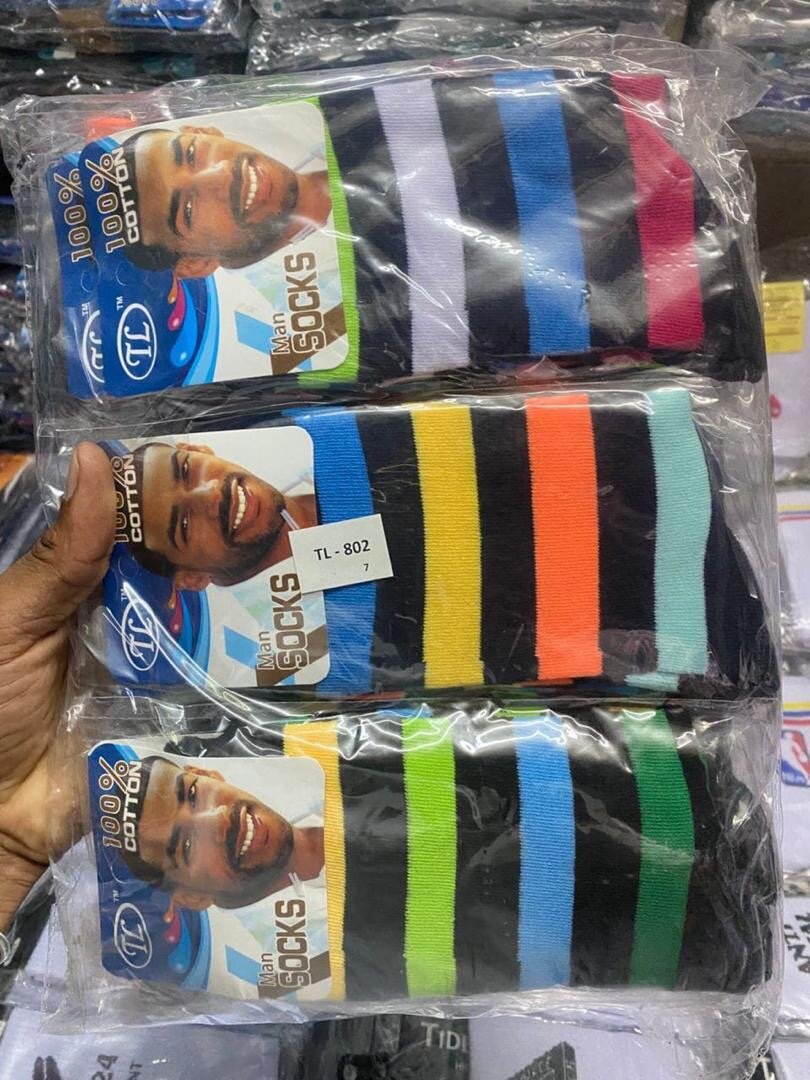 Chaussettes colorées en coton