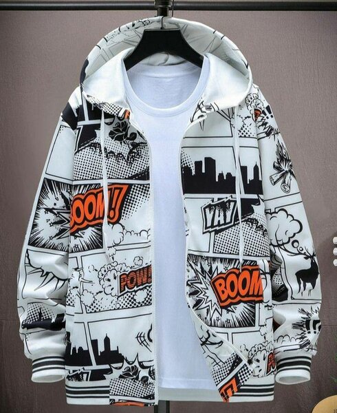 Veste homme à motif bande dessinée