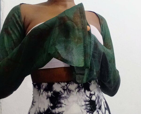 Top transparent manches longues