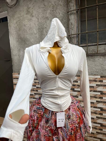 Zipper Hoodie Crop Top