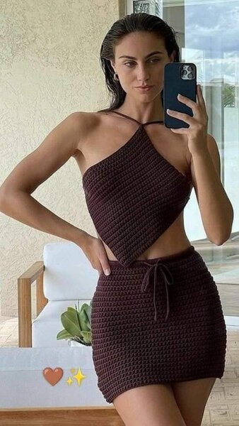 Top en crochet moderne