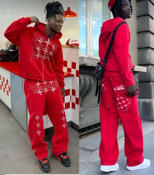 Ensemble survêtement rouge pour homme